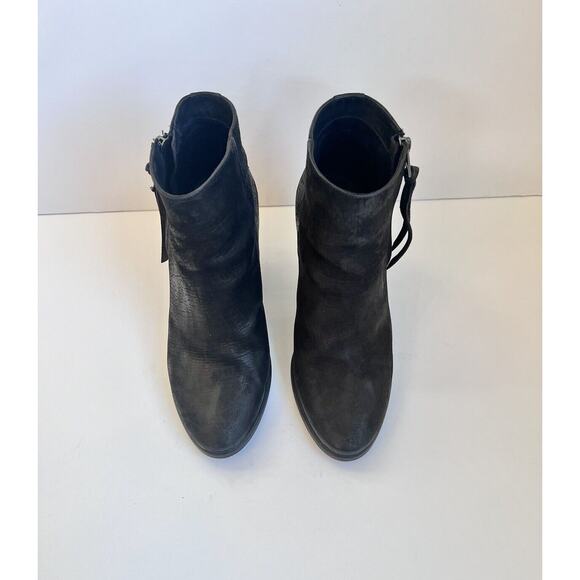 All Saints Black Leather Boots Booties Women Size 9 40 Black Ankle Boots EUC - Picture 2 of 9